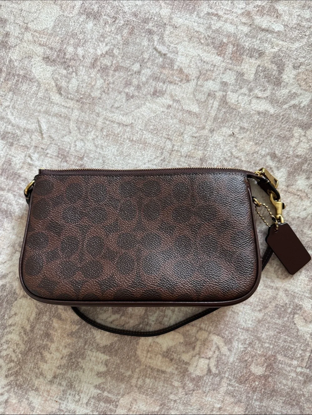 Coach Plaza Bag in Signature Canvas + Dust Bag + Charm